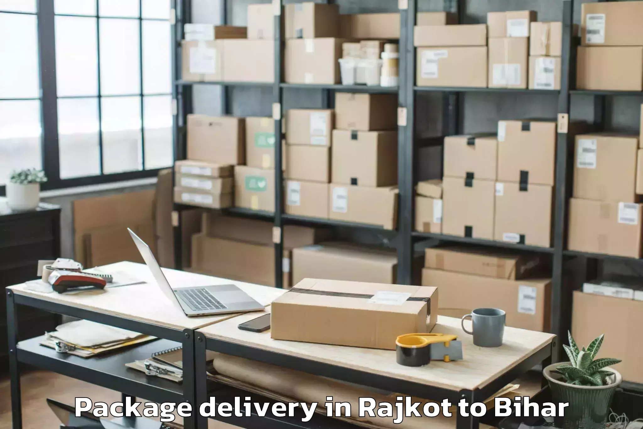 Book Rajkot to Islamnagar Aliganj Package Delivery